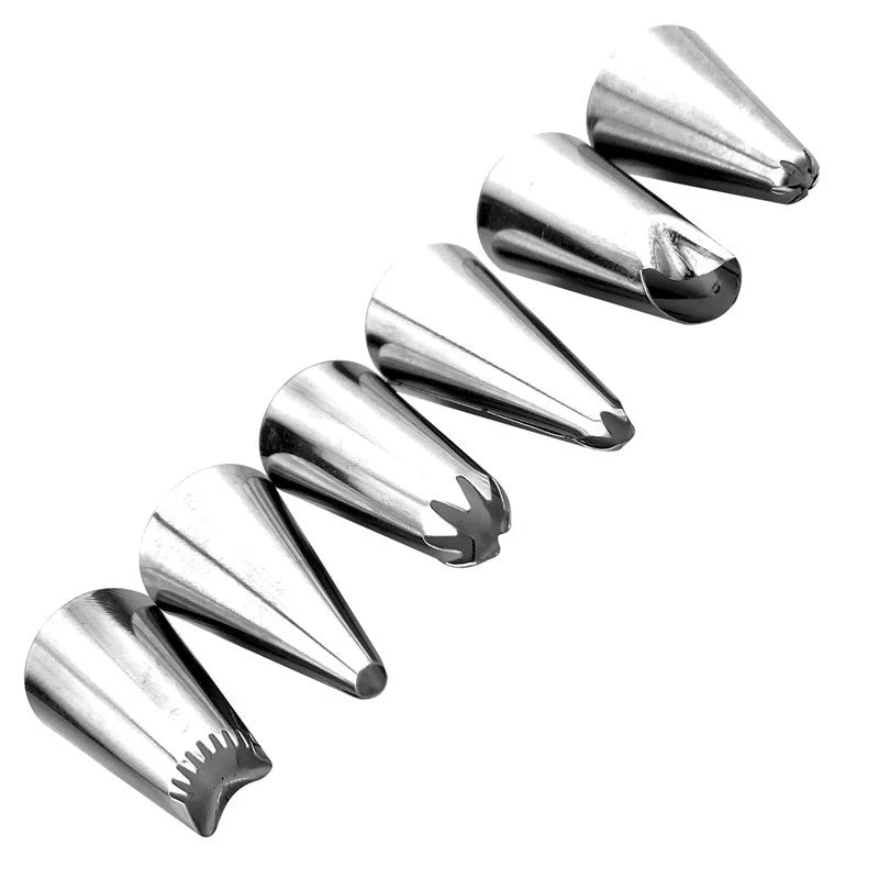 8/10/16Pcs/Set Silicone Pastry Bag Tips Kitchen Cake Icing Piping Cream Cake Decorating Tools Reusable Nozzle Set +1 Pastry Bags