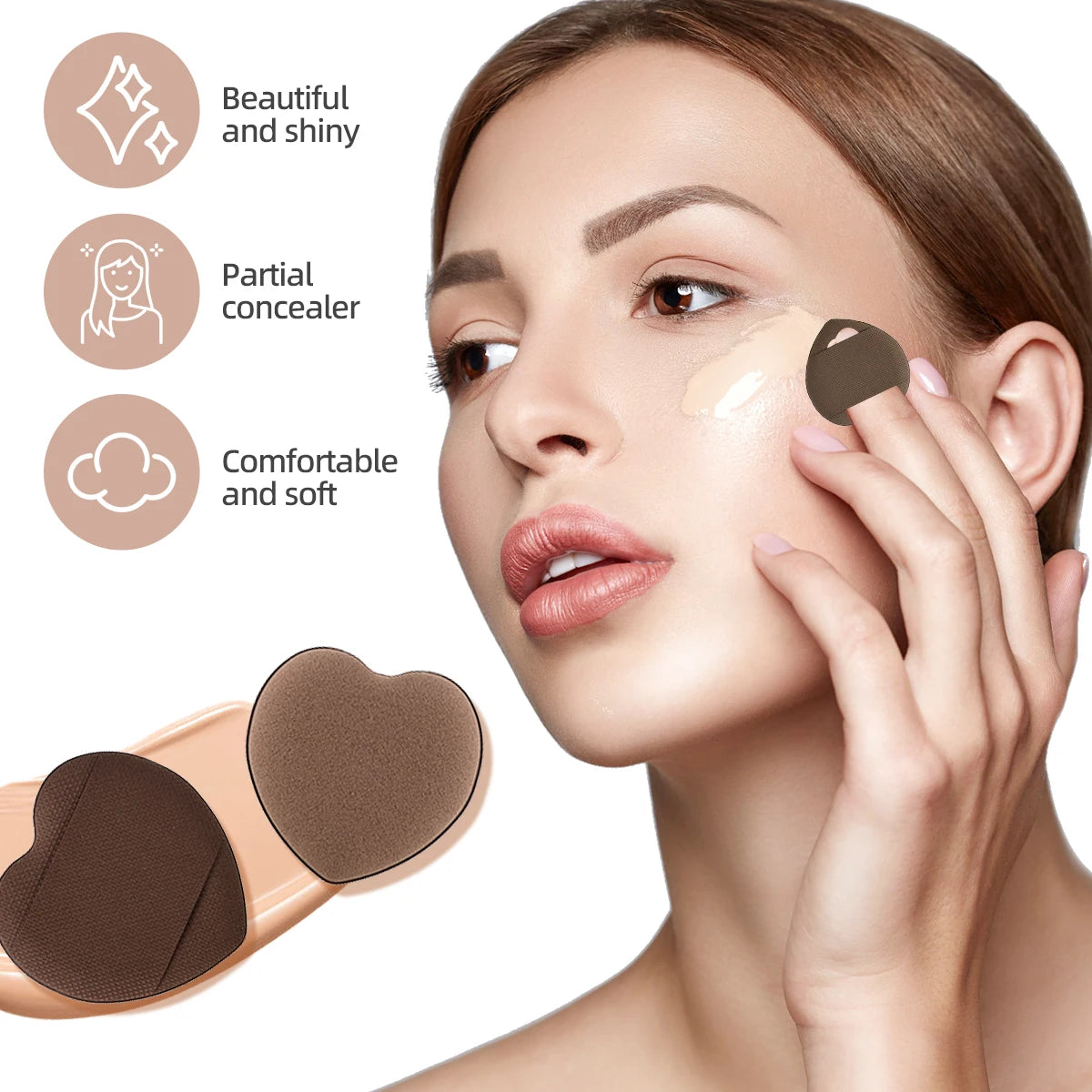 20/40pcs Makeup Brush And Sponge Set Professional Makeup Brush Set Triangle Powder Puff Clean Powder Puff Makeup Tool Set