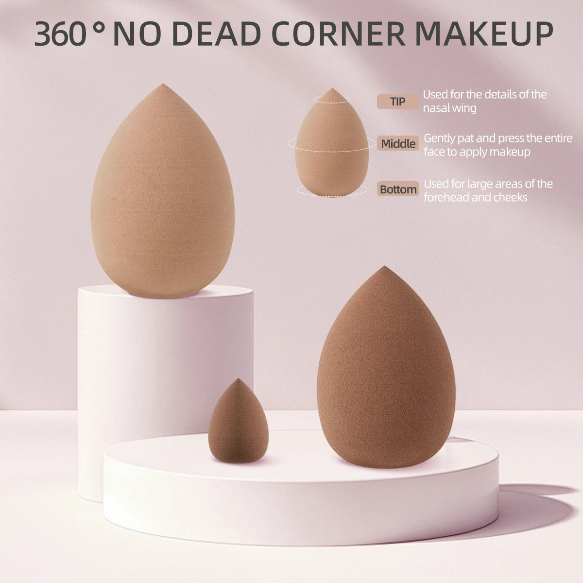 20/40pcs Makeup Brush And Sponge Set Professional Makeup Brush Set Triangle Powder Puff Clean Powder Puff Makeup Tool Set