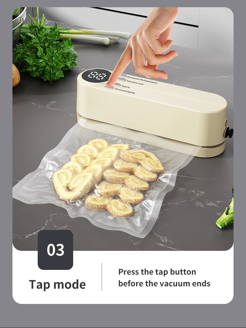 Charging Mini Wireless Fully Automatic Vacuum Sealing Machine Household Small Portable Food Packaging Plastic Sealing Machine