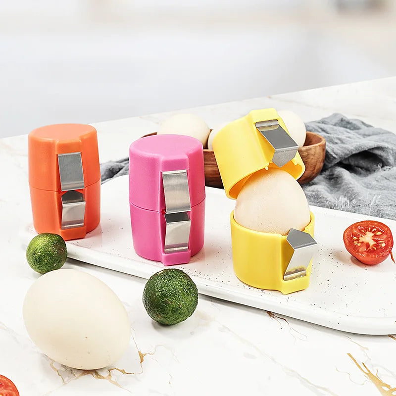 1/3pcs Egg Shell Opener Plastic Steel Kitchen Baking Tool Egg Peeler Household Handheld Egg Separator Tool For Raw Eggs