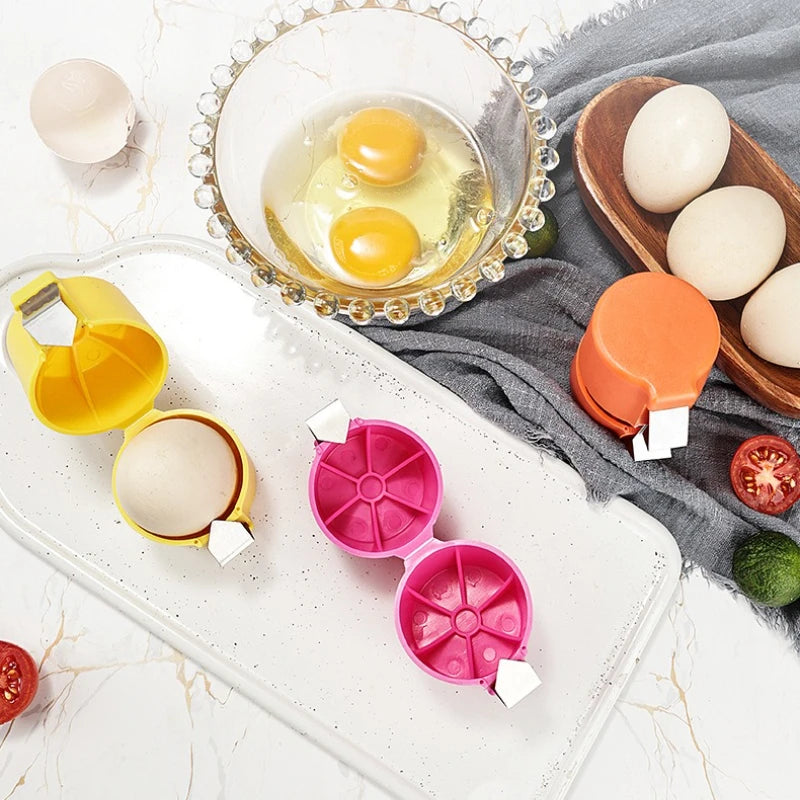 1/3pcs Egg Shell Opener Plastic Steel Kitchen Baking Tool Egg Peeler Household Handheld Egg Separator Tool For Raw Eggs