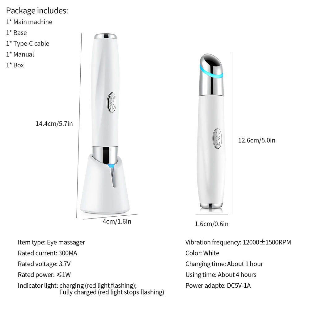 High Frequency Vibration Eye Massager Remove Dark Circles Essence Import Essence import Skin Tighten Eye Care Device
