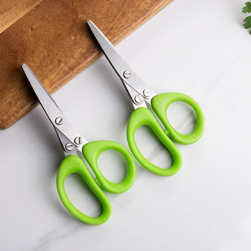 1pc/2pcs New stainless steel 3/5-layer kitchen scissors, suitable for cutting and cooking chili peppers, onions, and cilantro