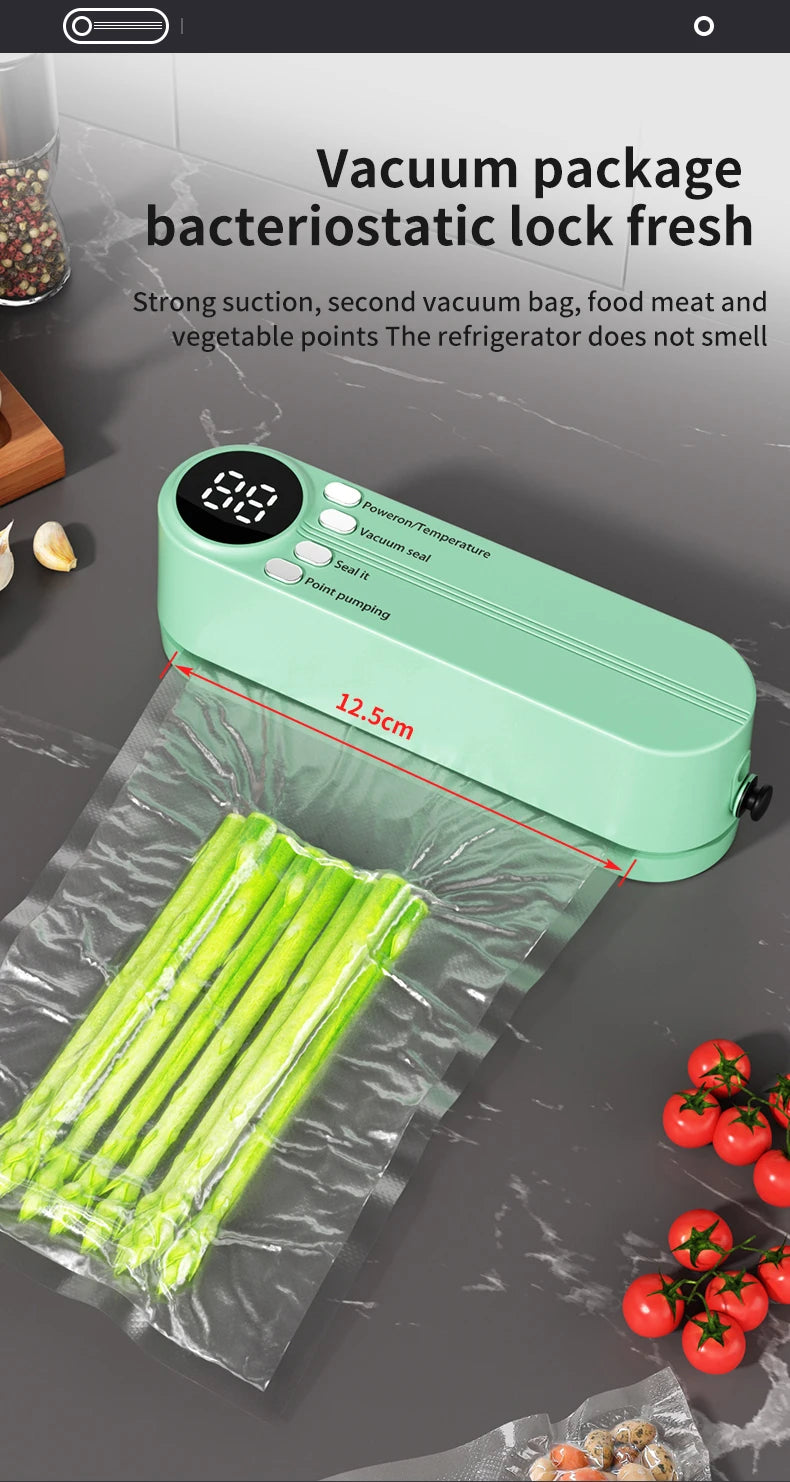 Charging Mini Wireless Fully Automatic Vacuum Sealing Machine Household Small Portable Food Packaging Plastic Sealing Machine